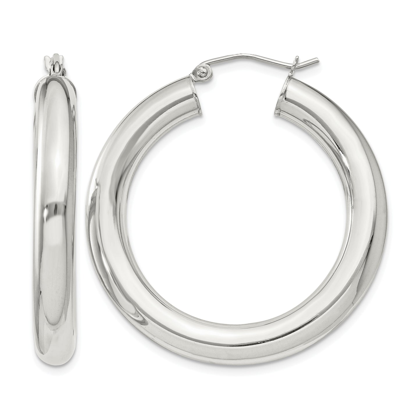 Sterling Silver 5mm Round Hoop Earrings