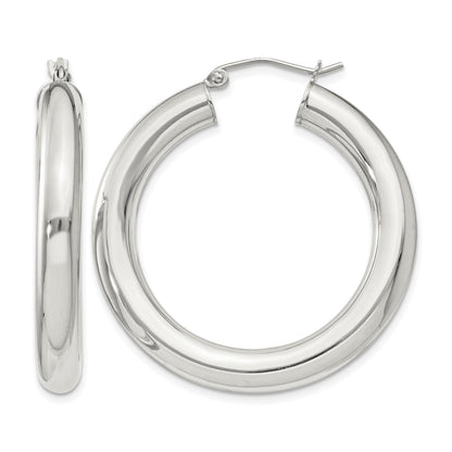 Sterling Silver 5mm Round Hoop Earrings