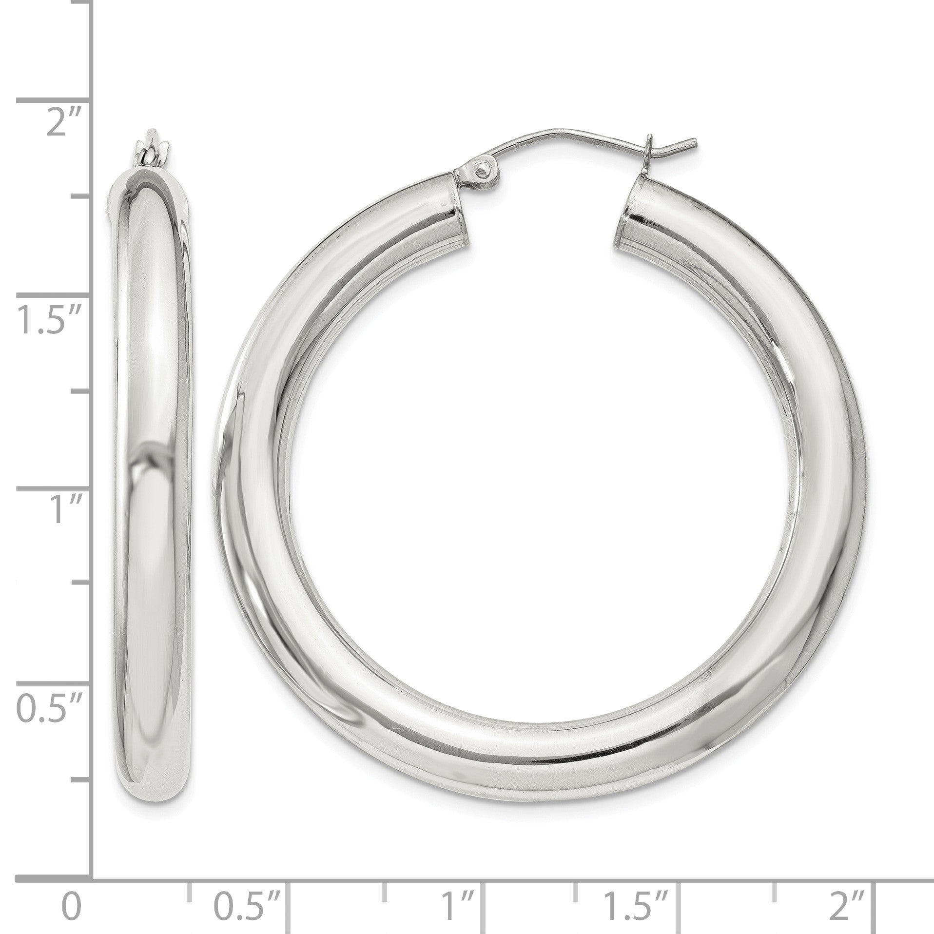 Sterling Silver 5mm Round Hoop Earrings
