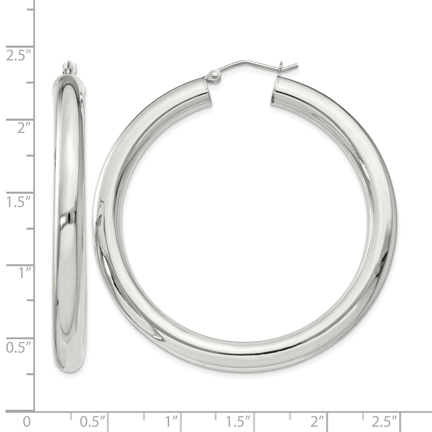 Sterling Silver 5mm Round Hoop Earrings