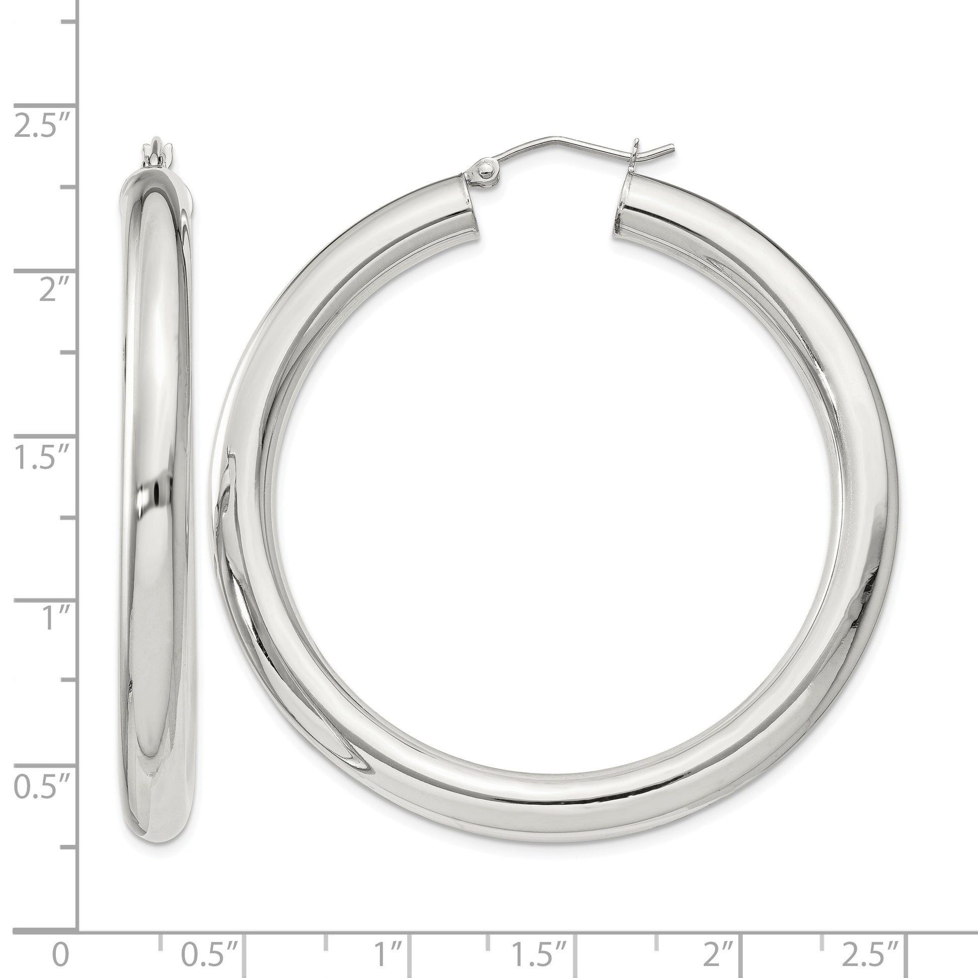 Sterling Silver 5mm Round Hoop Earrings
