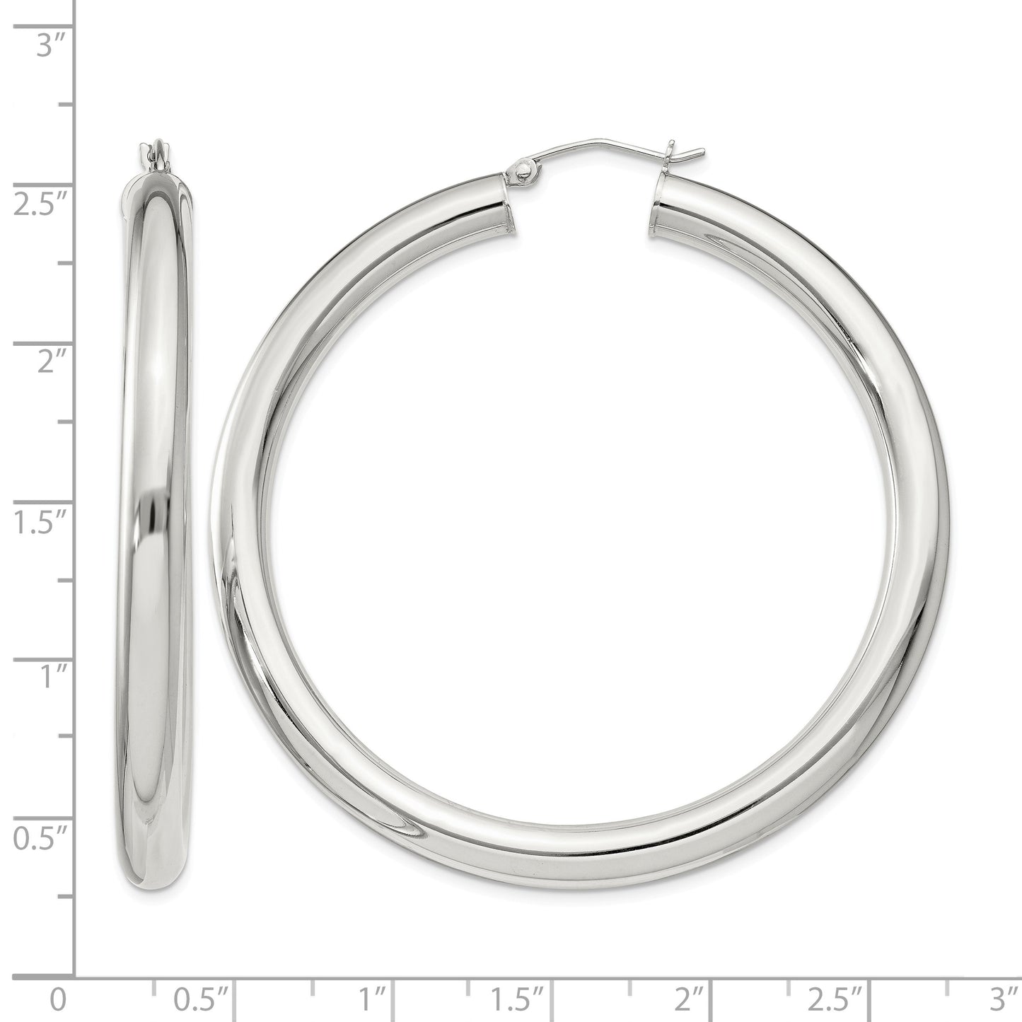 Sterling Silver 5mm Round Hoop Earrings