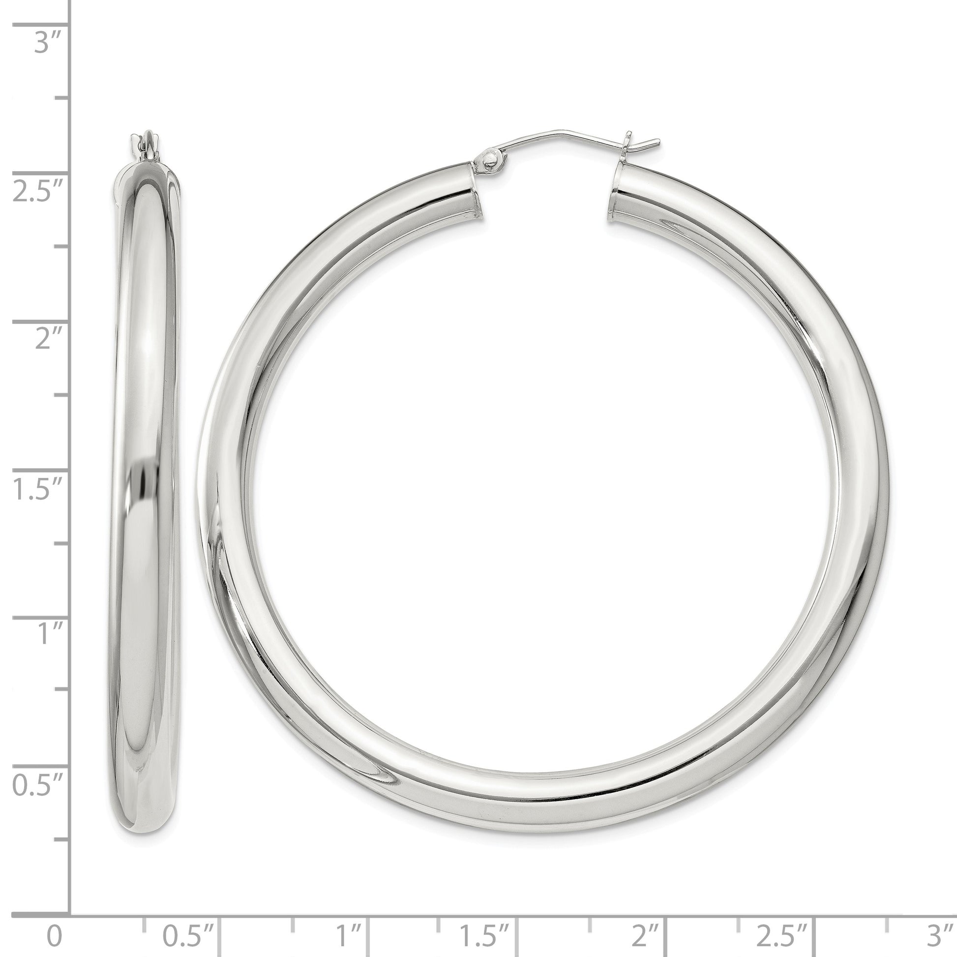 Sterling Silver 5mm Round Hoop Earrings