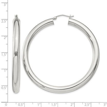 Sterling Silver 5mm Round Hoop Earrings