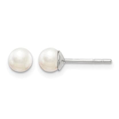 Sterling Silver Post 3pc Stellux Crystal and FWC Pearl Post Earring Set