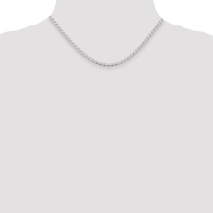 Sterling Silver 3.15mm D/C Flat Anchor Curb Chain