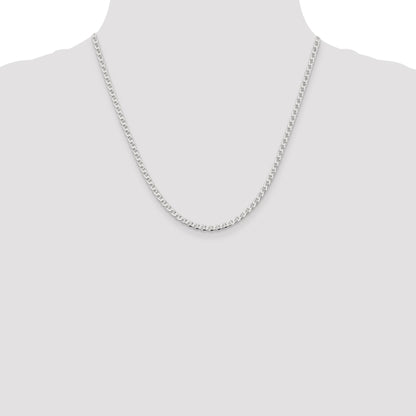 Sterling Silver 3.15mm D/C Flat Anchor Curb Chain