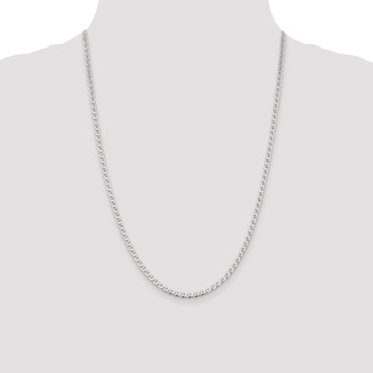 Sterling Silver 3.15mm D/C Flat Anchor Curb Chain