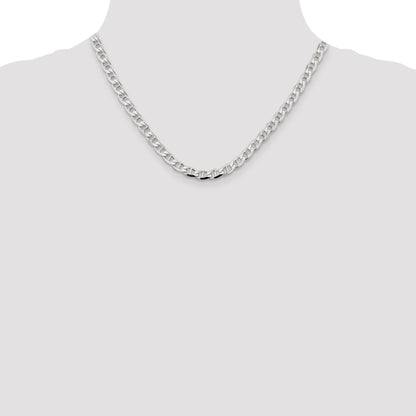 Sterling Silver 5.7mm D/C Flat Anchor Curb Chain