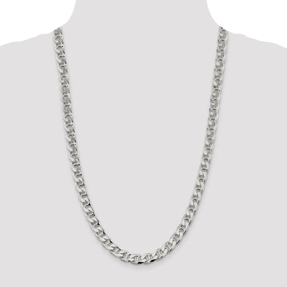 Sterling Silver 9mm D/C Flat Anchor Curb Chain