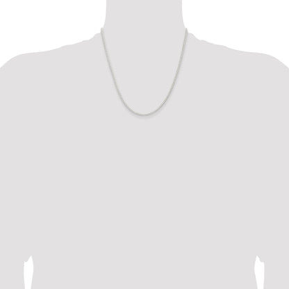 Sterling Silver 2.3mm Beveled Curb Chain