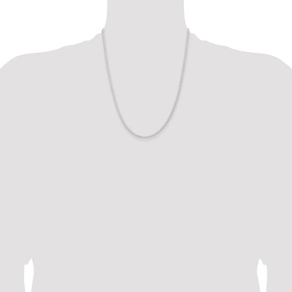 Sterling Silver 2.3mm Beveled Curb Chain
