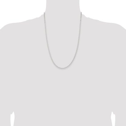 Sterling Silver 2.3mm Beveled Curb Chain