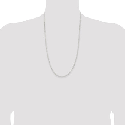 Sterling Silver 2.3mm Beveled Curb Chain