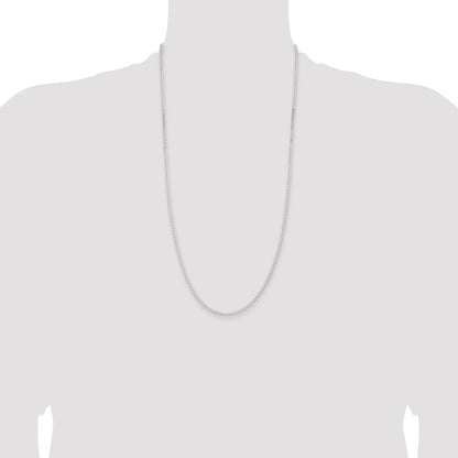 Sterling Silver 2.3mm Beveled Curb Chain