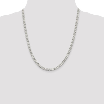 Sterling Silver 5mm Beveled Curb Chain