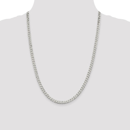 Sterling Silver 5mm Beveled Curb Chain