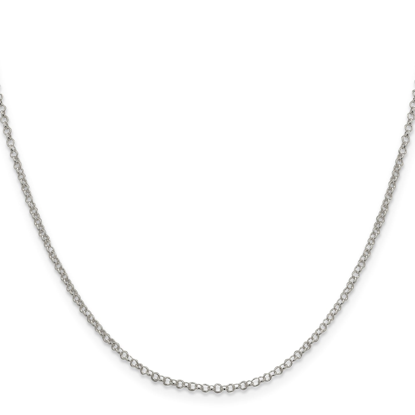 Sterling Silver 2mm Rolo Chain w/2in ext.