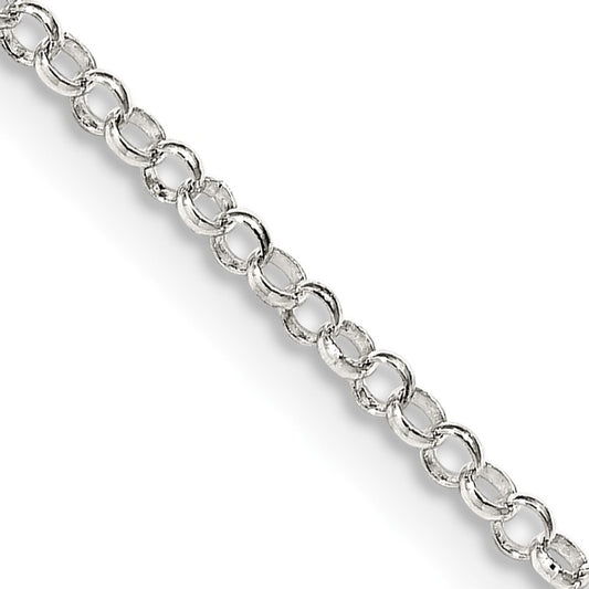 Sterling Silver 2mm Rolo Chain w/4in ext.