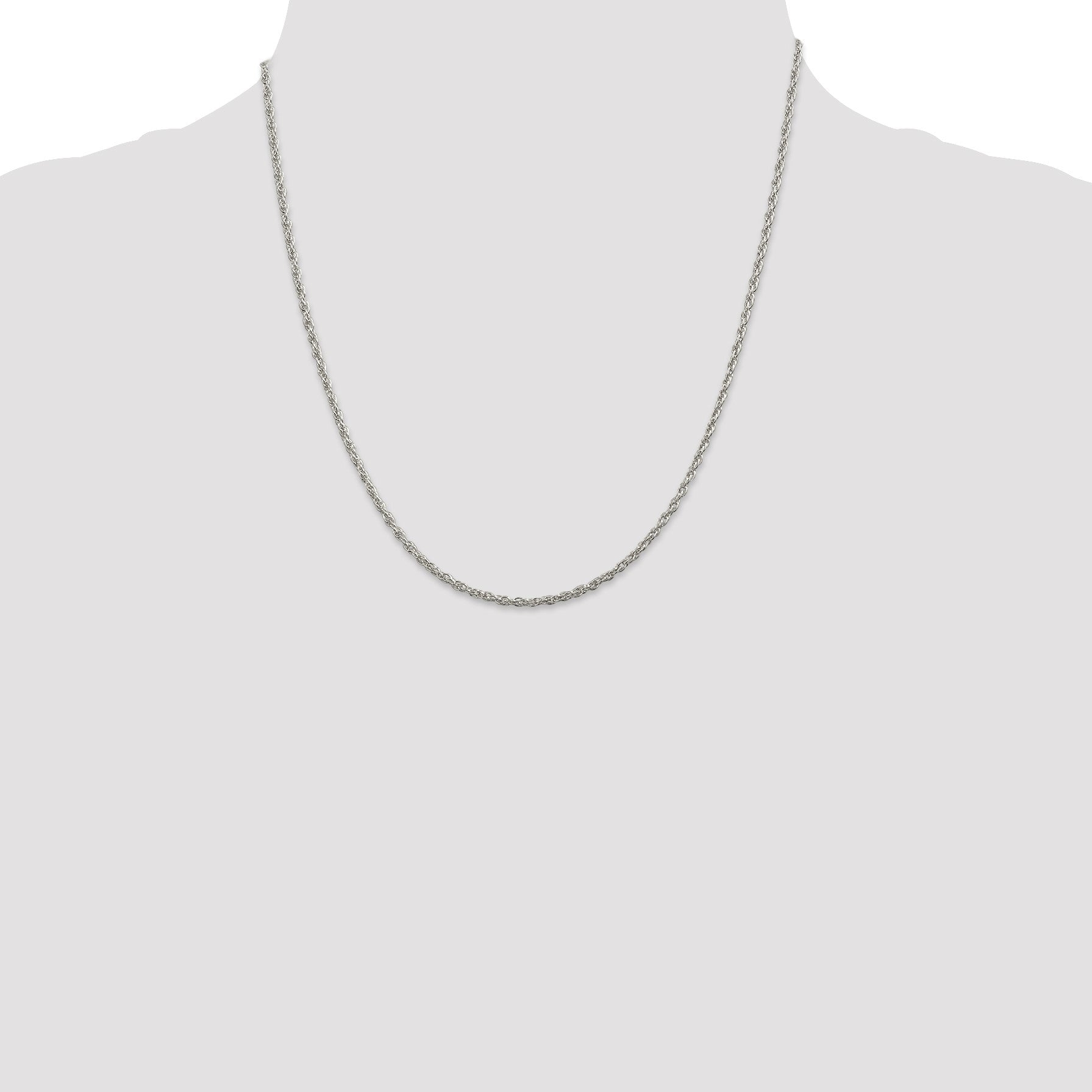 Sterling Silver 2mm Loose Rope Chain