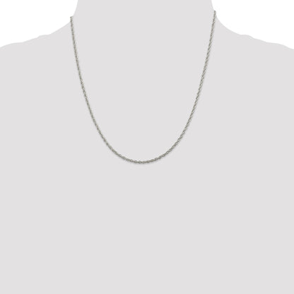 Sterling Silver 2mm Loose Rope Chain