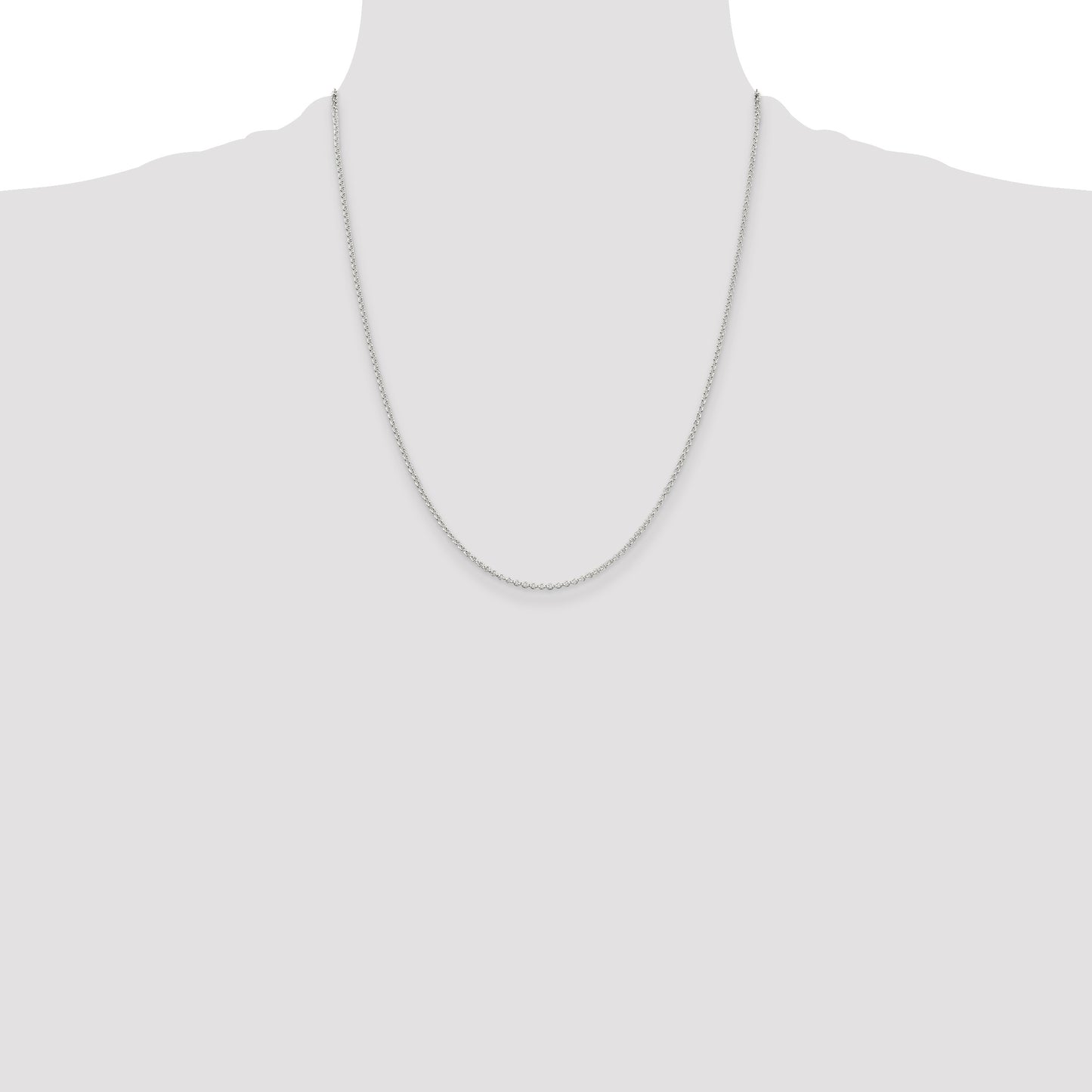 Sterling Silver 1.5mm Rolo Chain w/4in ext.