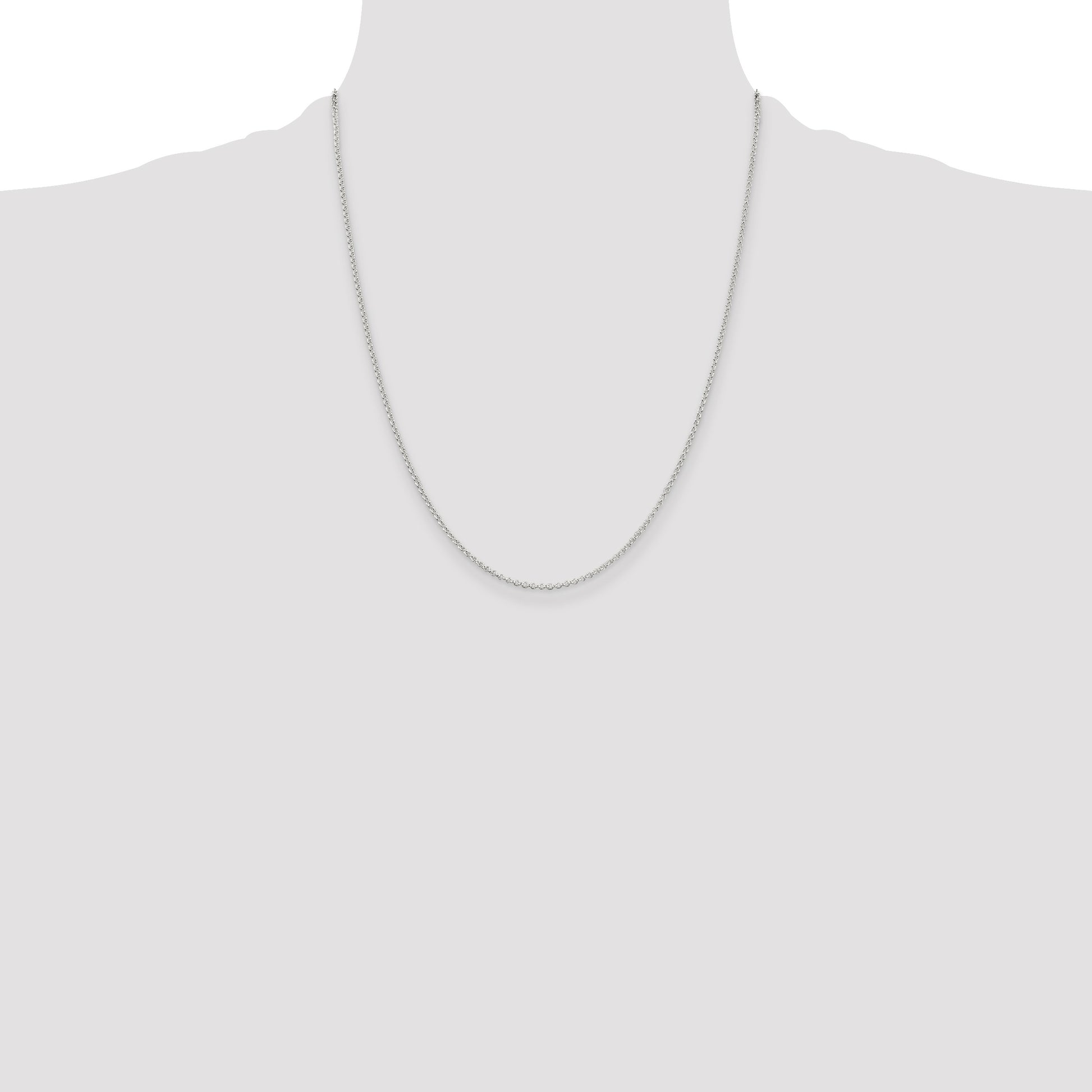 Sterling Silver 1.5mm Rolo Chain w/4in ext.