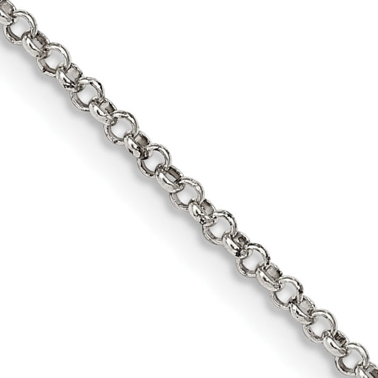 Sterling Silver 1.5mm Rolo Chain w/2in ext.