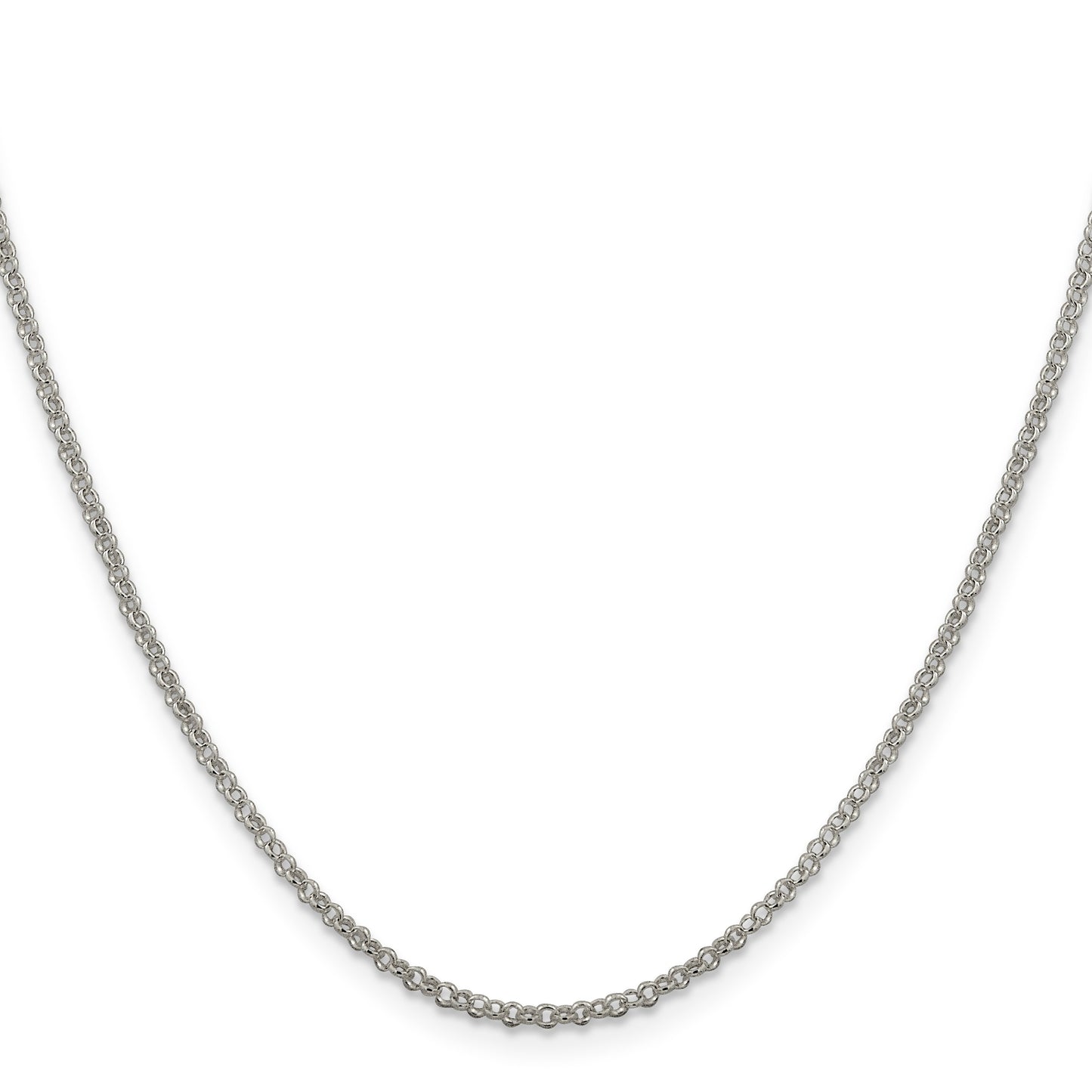 Sterling Silver 2mm Rolo Chain w/2in ext.