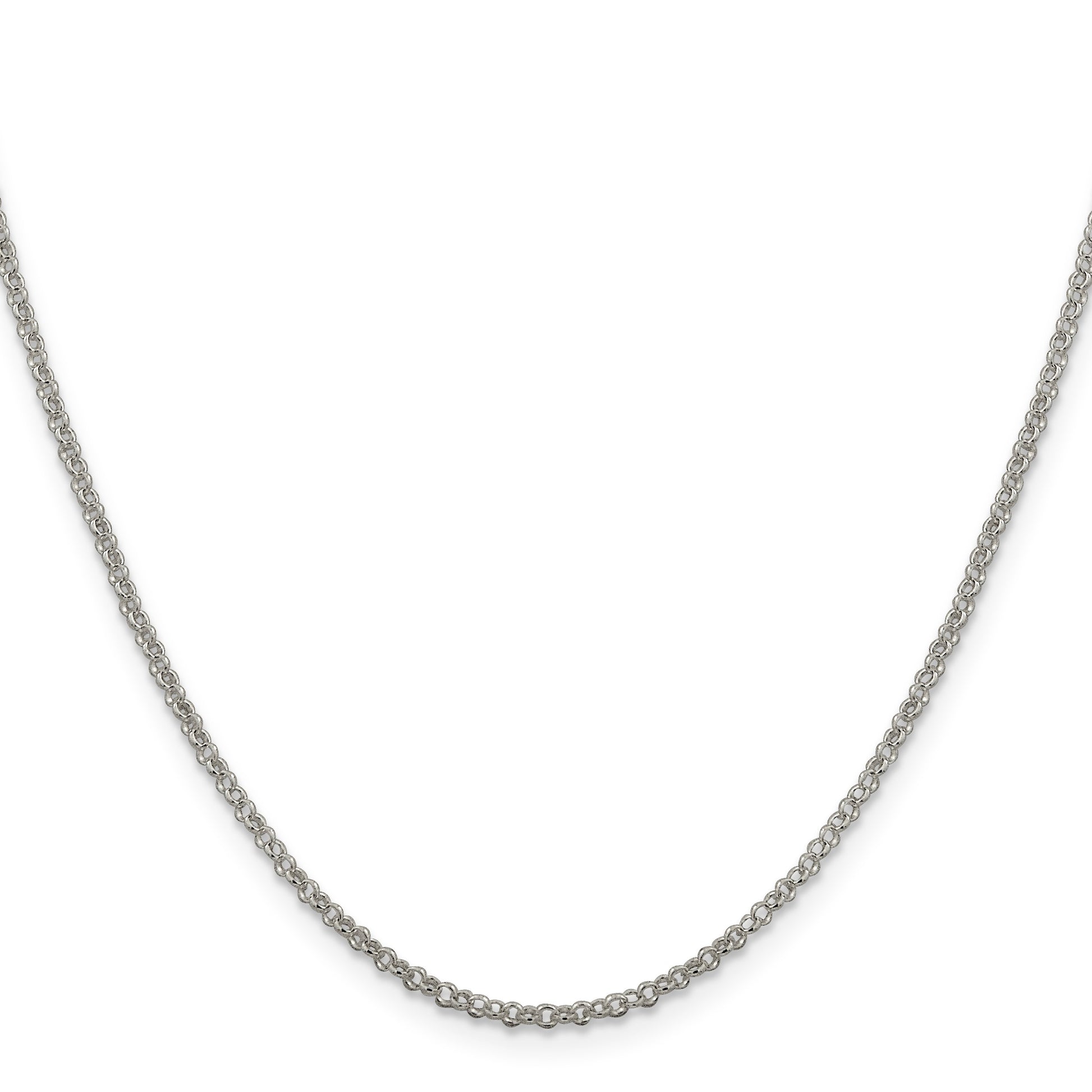 Sterling Silver 2mm Rolo Chain w/2in ext.