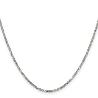Sterling Silver 2mm Rolo Chain w/2in ext.