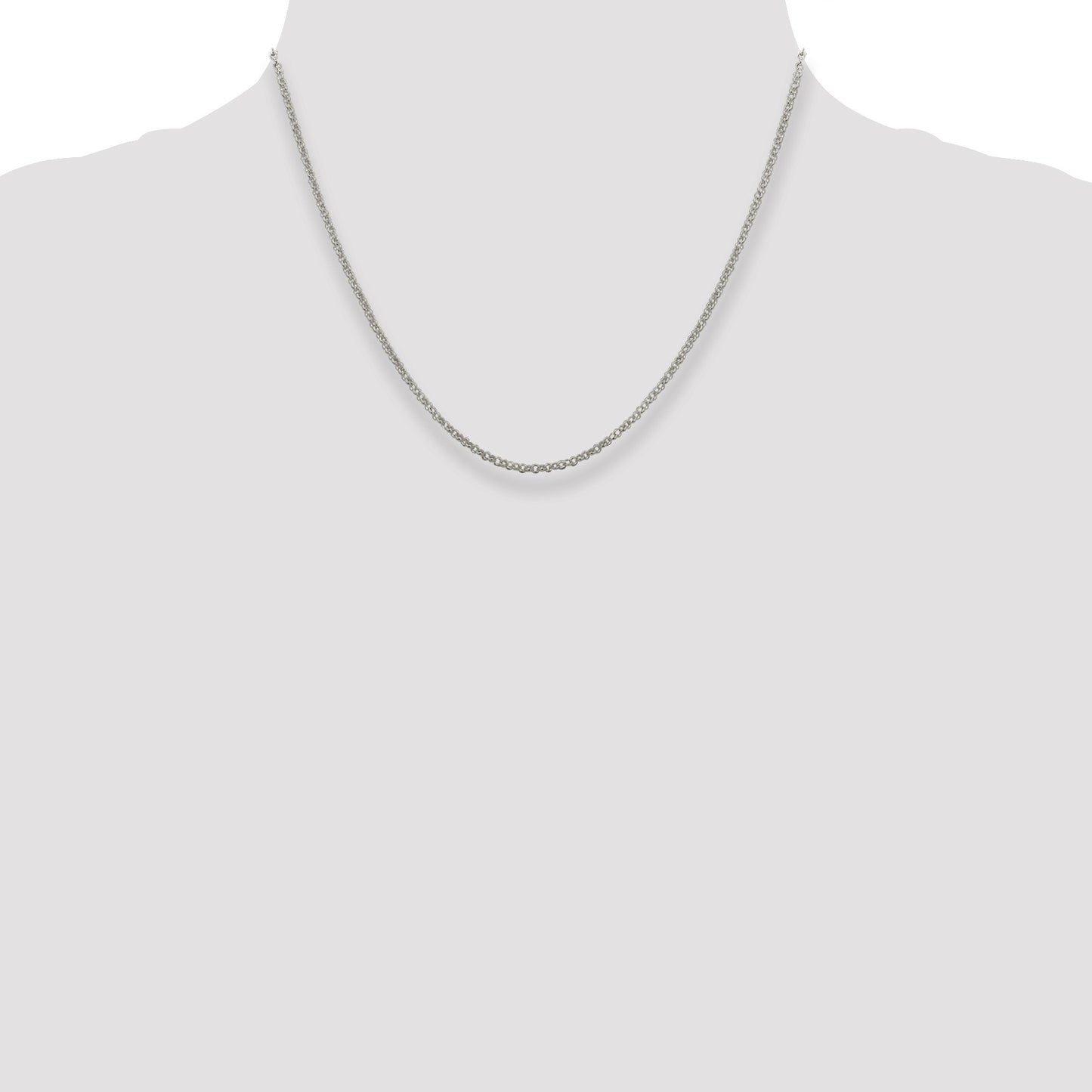 Sterling Silver 2mm Rolo Chain w/2in ext.