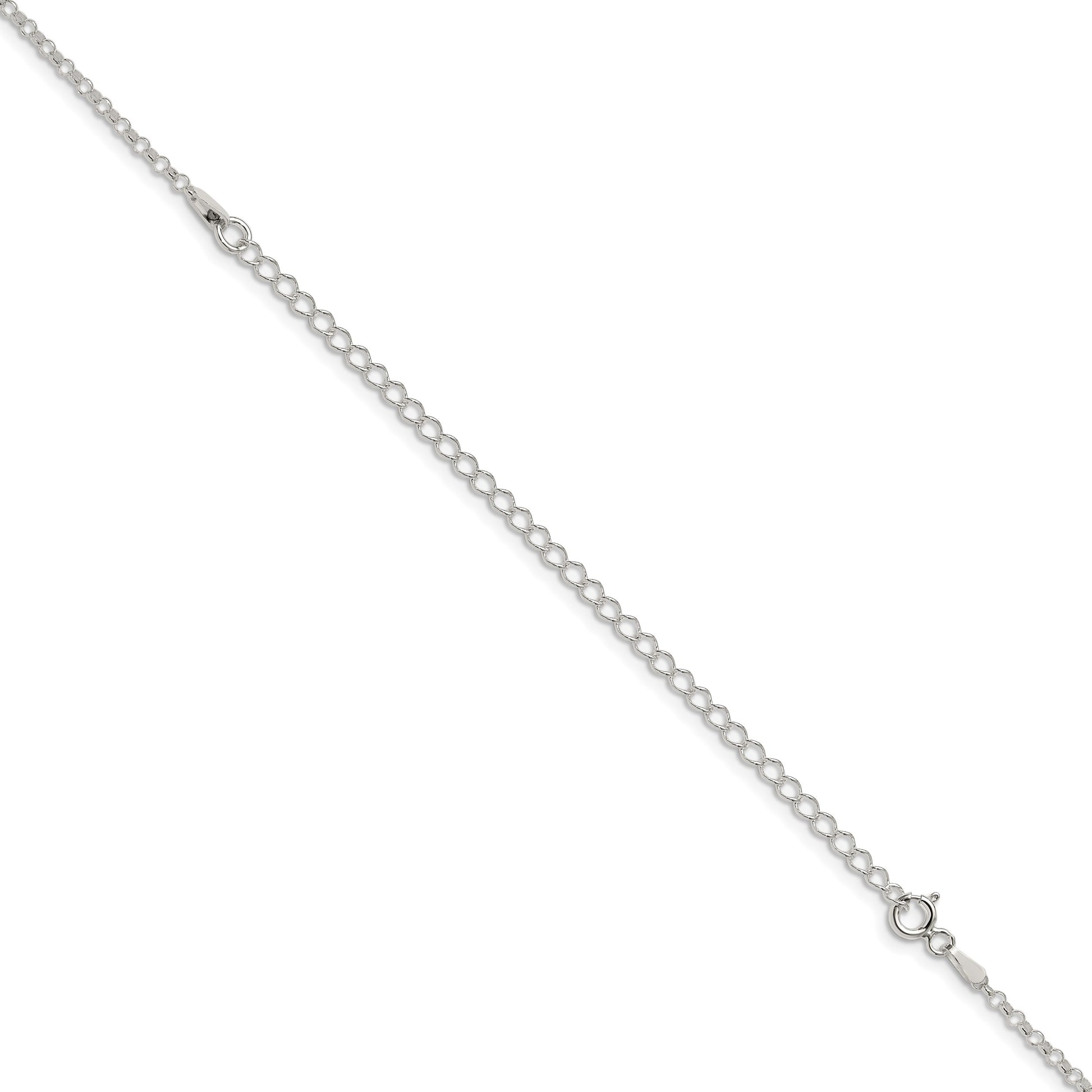 Sterling Silver 2mm Rolo Chain w/4in ext.