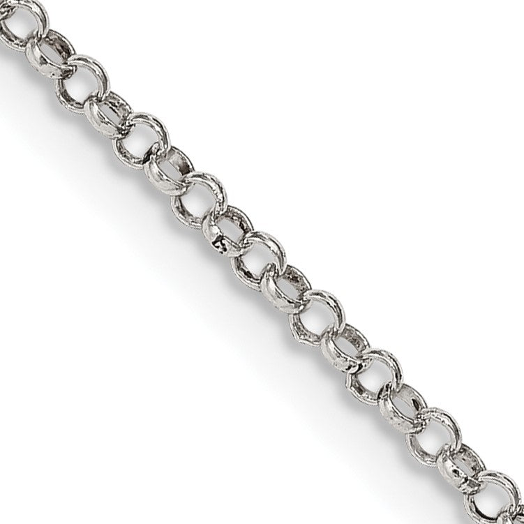 Sterling Silver 2mm Rolo Chain w/2in ext.