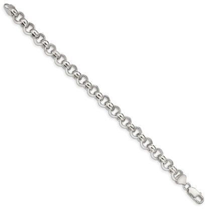 Sterling Silver 9.5mm Semi-solid Rolo Chain
