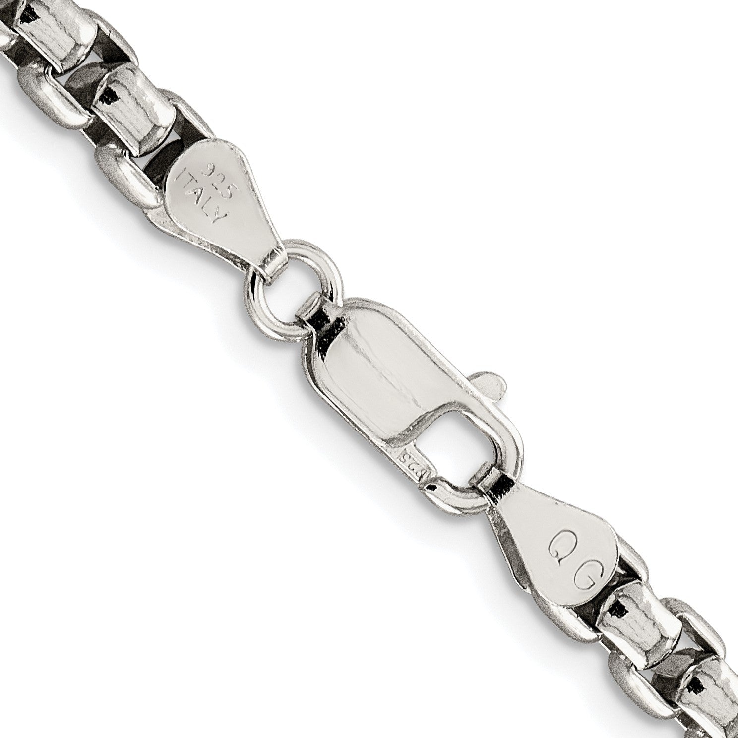 Sterling Silver Rhodium-plated 5.2mm Round Box Chain