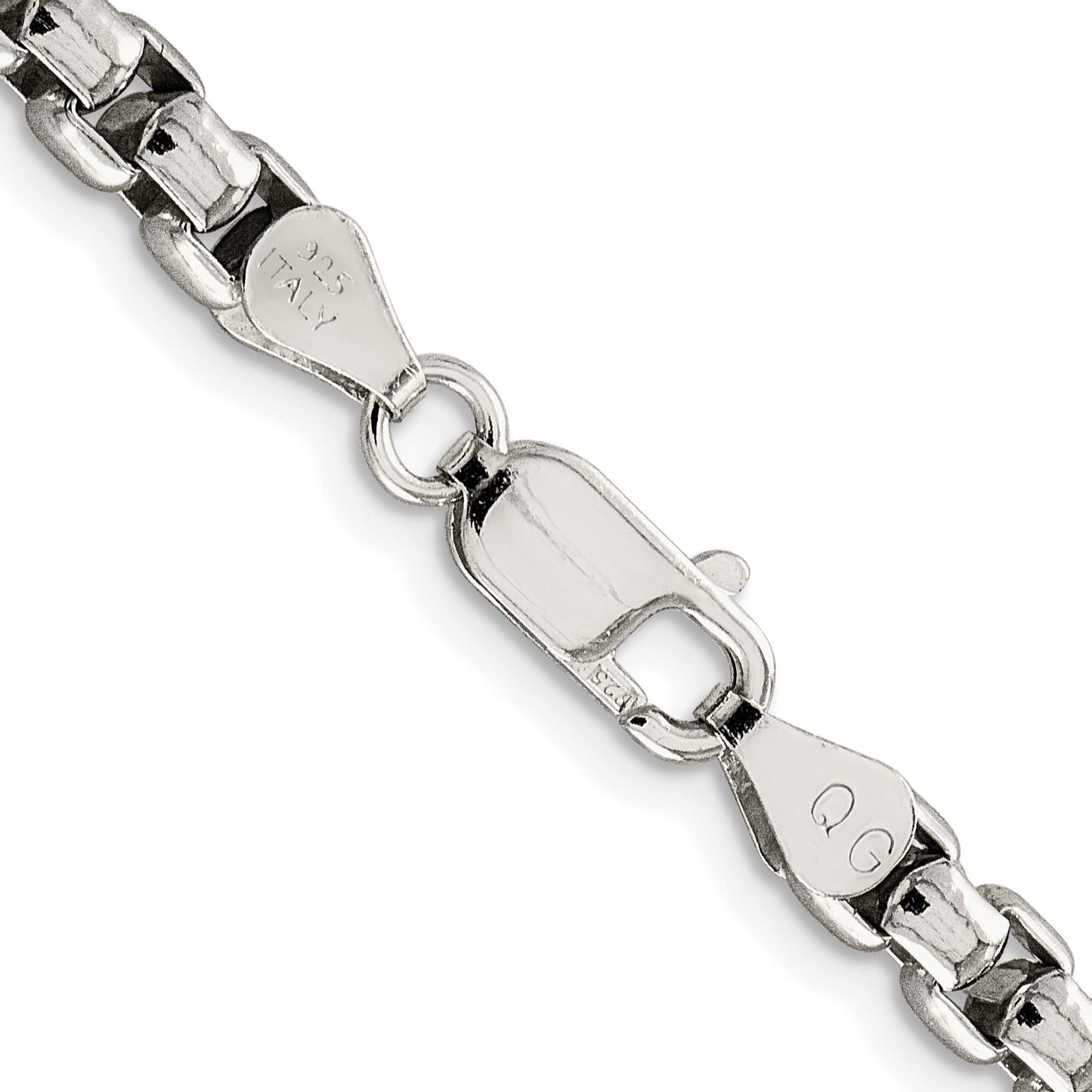 Sterling Silver Rhodium-plated 5.2mm Round Box Chain