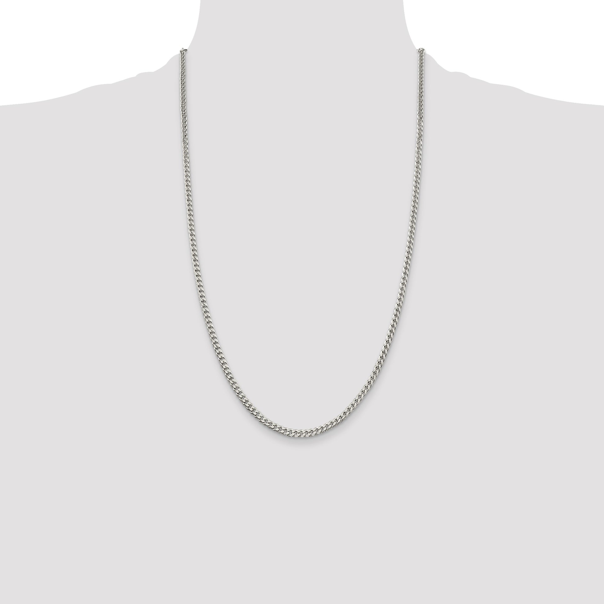 Sterling Silver Polished 3.15mm Curb Chain