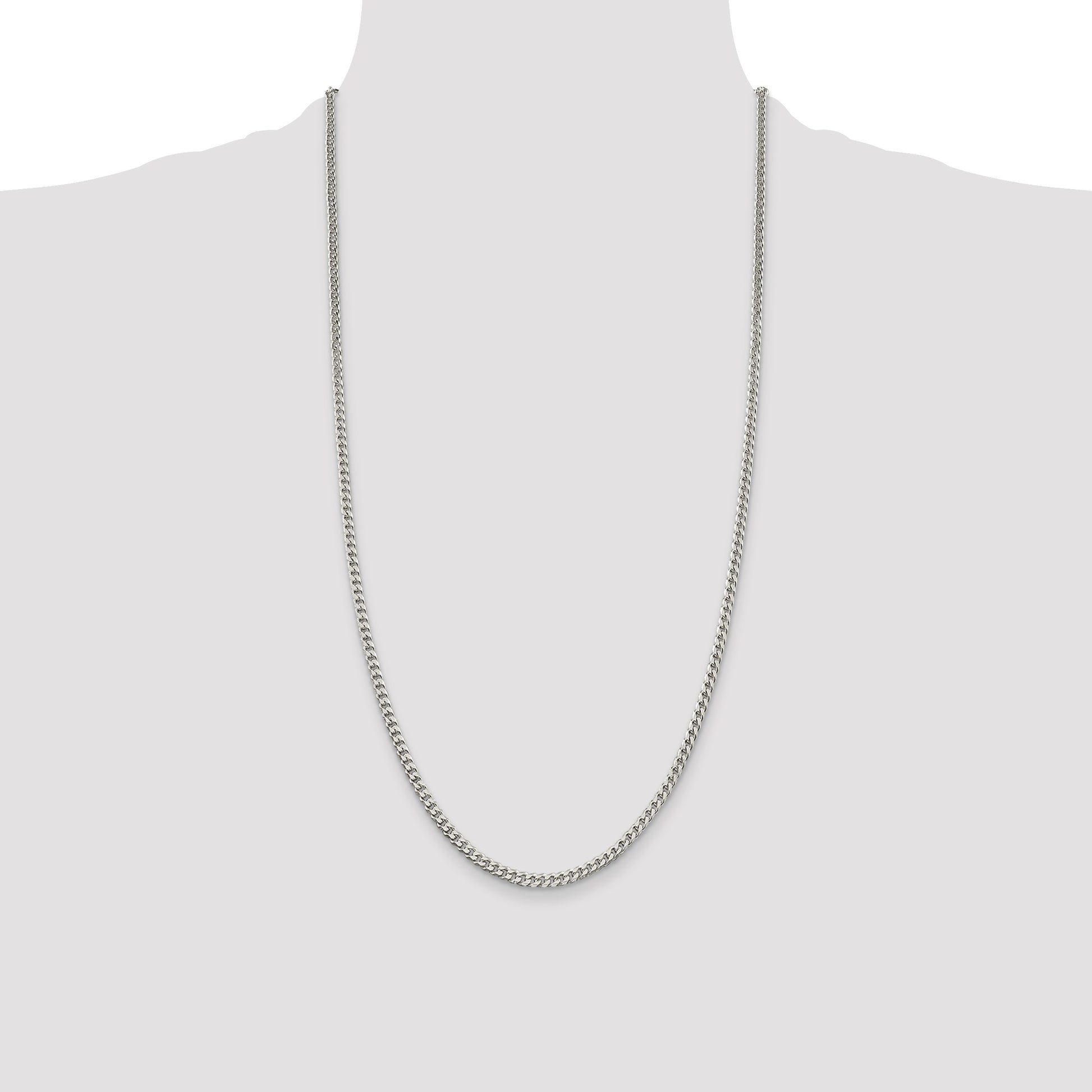 Sterling Silver Polished 3.15mm Curb Chain