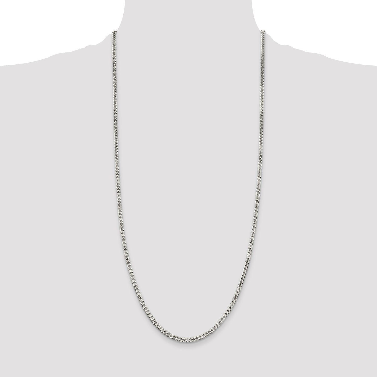 Sterling Silver Polished 3.15mm Curb Chain