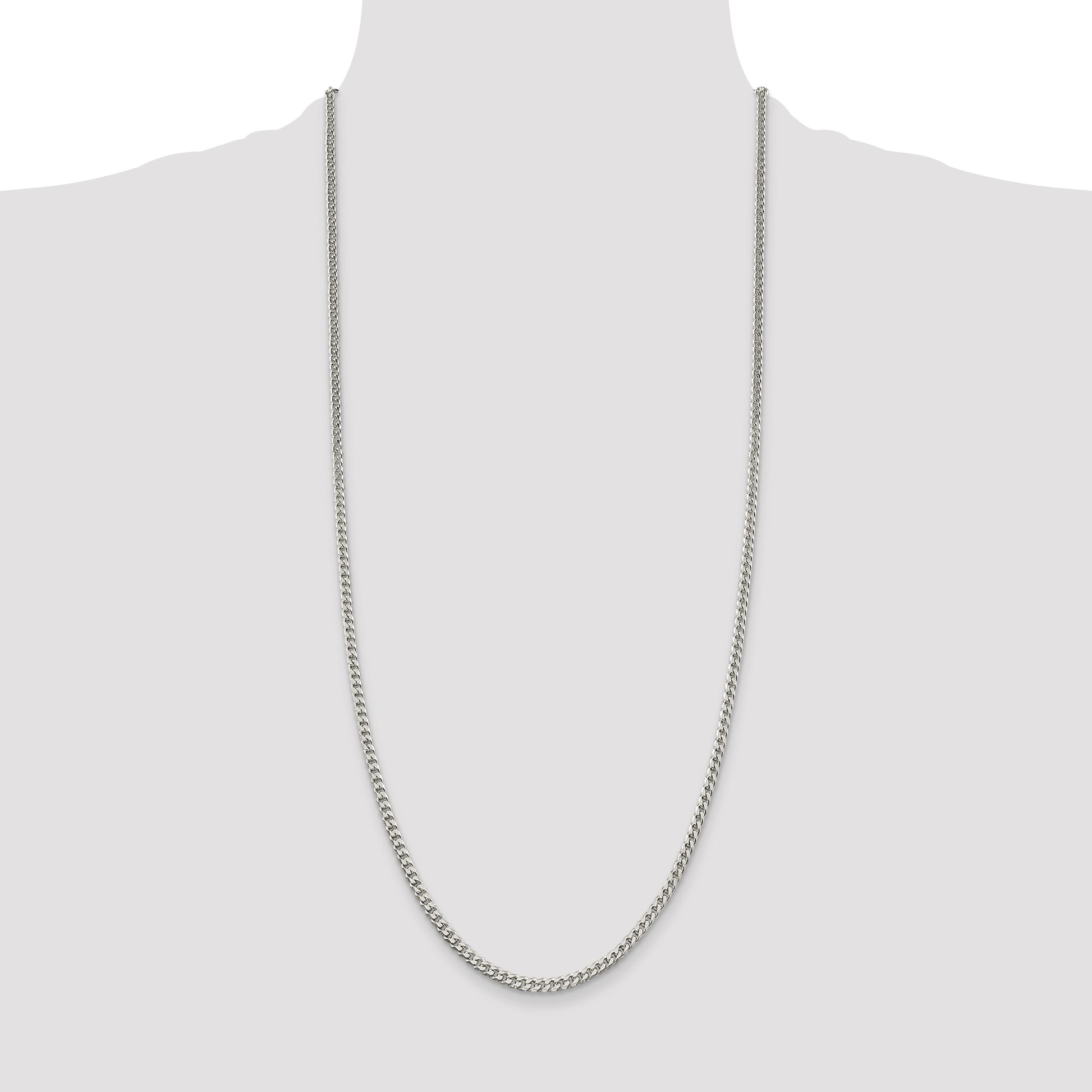 Sterling Silver Polished 3.15mm Curb Chain