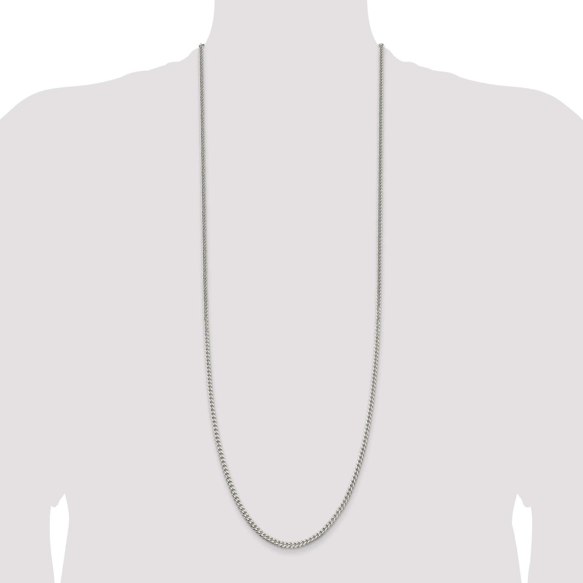 Sterling Silver Polished 3.15mm Curb Chain