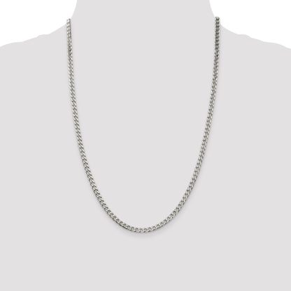 Sterling Silver Polished 3.5mm Curb Chain