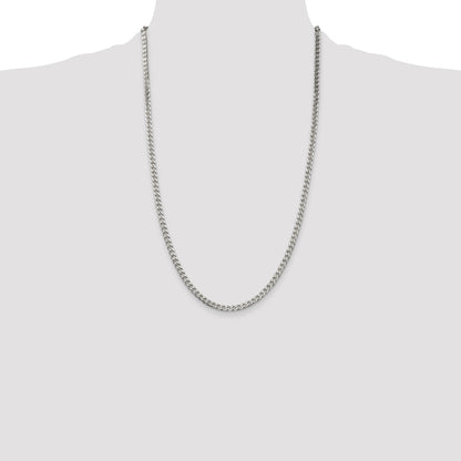 Sterling Silver Rhodium-plated Polished 3.5mm Curb Chain