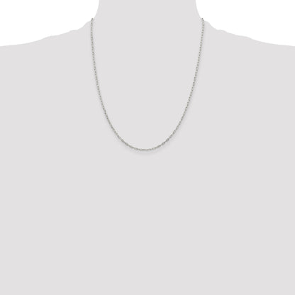 Sterling Silver 1.75mm Elongated Open Link Chain