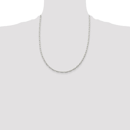 Sterling Silver 2mm Elongated Open Link Chain