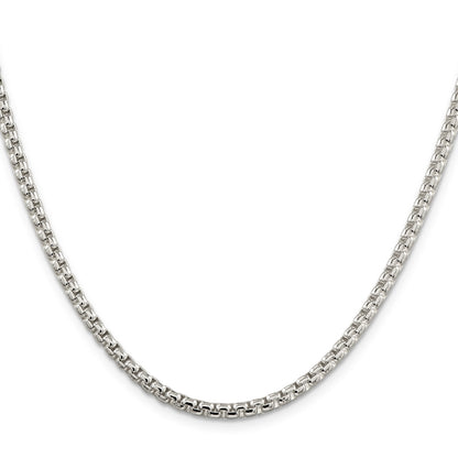 Sterling Silver 3.6mm Round Box Chain