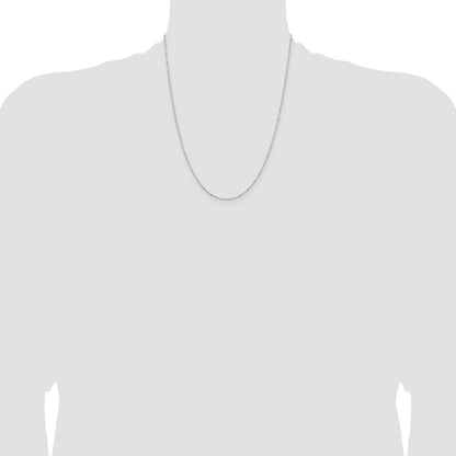 Sterling Silver 1.25mm Rolo with Beads Chain w/4in ext.