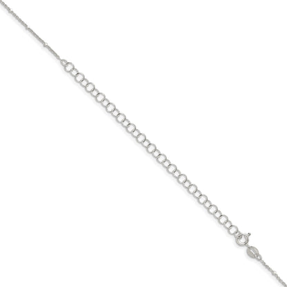 Sterling Silver 1.25mm Rolo with Beads Chain w/4in ext.