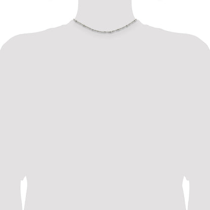 Sterling Silver 2.5mm Singapore w/ Beads Chain